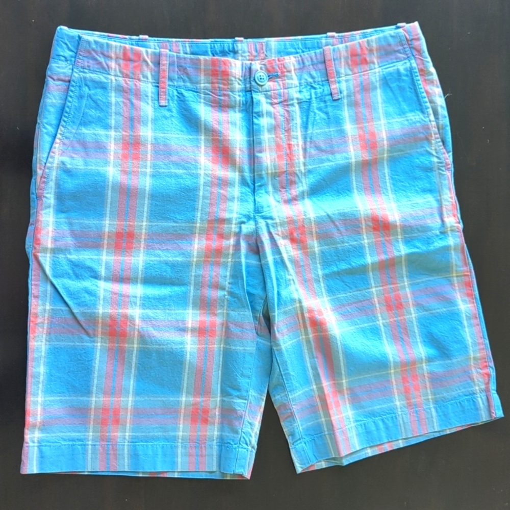 Lacoste (Blue, Pink, White Plaid) Cotton Shorts